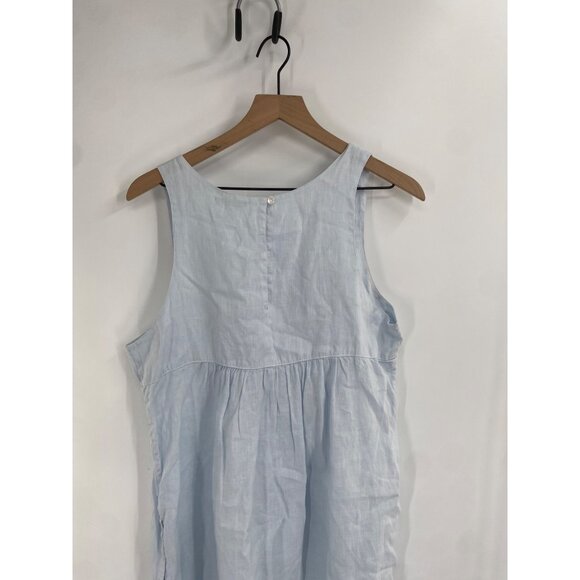 JAMES PERSE GATHERED LINEN DRESS SIZE 4(XL) MINIMALIST COTTAGECORE LAGENLOOK - Picture 6 of 6